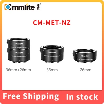 COMMLİTE CM-MET-NZ Otomatik Makro Uzatma Tüpü Nikon Z montajlı Kameralar Desteği Tam TTL Pozlama ve Otomatik Odaklama