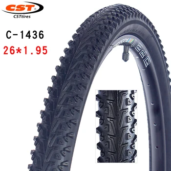 CST dağ bisikleti lastikleri C1436 26 inç 26 * 1.95 Bisiklet aksesuarları Çelik tel lastik Antiskid ve aşınmaya dayanıklı bisiklet lastiği