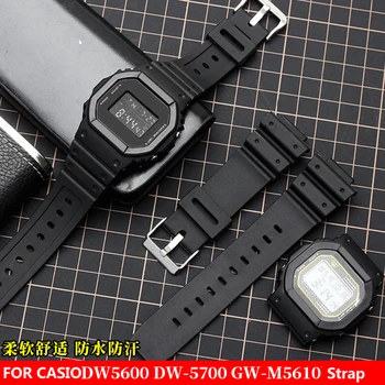 Casio G-SHOCK GW-M5610 DW5600 DW5700 DW6900 akıllı saat Su Geçirmez Kordonlu Saat Adam Silikon Yumuşak Küçük kare reçine Kayış 16mm