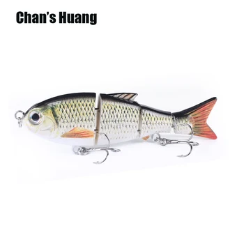 Chan'ın Huang Çok Eklemli 11.5 CM 27G Sert Vücut 4 Eklemli Wobbler Swimbait Çıngırak Balıkçılık Lures Batan Yapay Bas Mücadele
