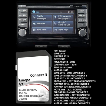 Connect3 V7 SAT Nav Güncelleme GPS 16 GB Araba Harita SD Bellek Flash Kart AVRUPA İNGILTERE İspanya