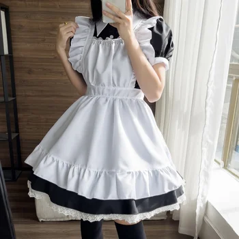 Cosplay Seksi Kahve Hizmetçi Rol Oynamak Üniforma Kawaii Giyim Lolita Kız Artı Boyutu Cosplay Hizmetçi Kıyafet Anime Kostümleri S-5XL