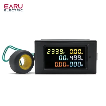D69-2058 Voltmetre Akım Ampermetre Güç Faktörü Elektrik Enerjisi Frekans Ölçer Dijital Panel Wattmetre VOLT AMP