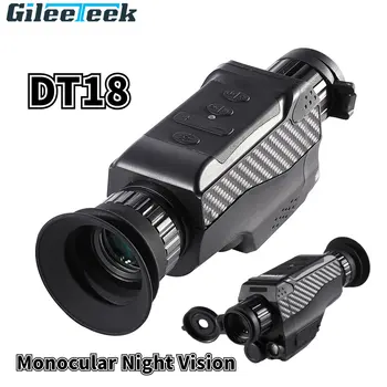 DT18 Taşınabilir Monoküler Teleskop 2.5 K Gece Görüş Monocle Kızılötesi Optik 4X Zoom 1080 P Gece Görüş Avcılık Kamp için