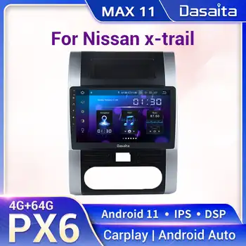 Dasaita Android11 Multimedya Oynatıcı X-trail 2008 için 2012 Stereo Android Otomatik Carplay 10.2 