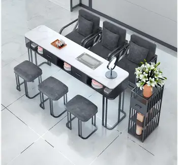 Demir Sanat Tırnak Sanat Masa ve sandalye seti temperli cam tezgah tek çift üçlü
