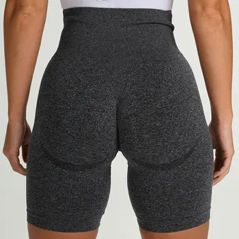 Dikişsiz Spor Şort Yoga Tayt Kadın Spor Şort Yüksek Bel Push Up Tayt Bayanlar Spor Ezme Popo kısa pantolon