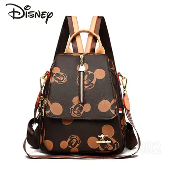 Disney Mickey Yeni Unisex Sırt Çantası Moda Yüksek Kaliteli kadın Sırt Çantası Karikatür Büyük Kapasiteli Çok Fonksiyonlu seyahat sırt çantası