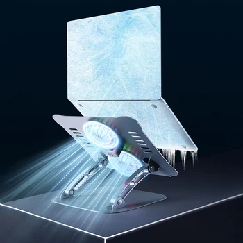 Dizüstü Soğutma Tutucu Katlanabilir Taşınabilir Tablet Tutucu Fan Soğutucu Yüksekliği Ayarlanabilir masa üstü organiser Bilgisayar Aksesuarları