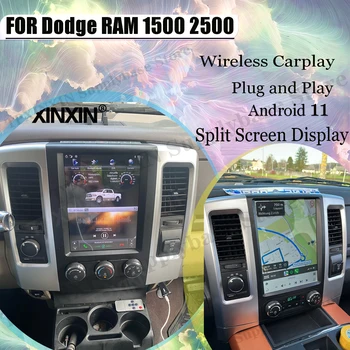 Dodge RAM için Tesla Ekran Android Videosu 1500 2500 2008 2009 2010 2011 2012 2013 2014 2015 2016 2017 2018 2019 Ses Kafa Ünitesi