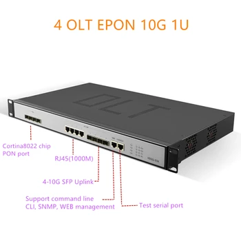 EPON OKT 4 port E04 1U EPON OKT 1.25 G/10G uplink 10G 4 Port Üçlü Oyun okt epon 4 pon 1.25 G SFP bağlantı noktası PX20 + PX20 + + PX20+++