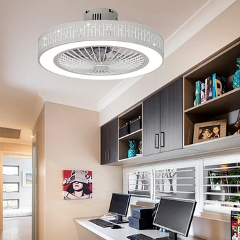 Eatssode 3 Hız Modern iç mekan led tavan vantilatörü w / ışık ve Uzaktan Kumanda Gömme Montaj Kısılabilir Yatak Odası Akıllı Elektrikli fan lambası