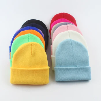 Ebeveyn Çocuk Yeni Kore Pamuk Akrilik Örme Kap Bahar Sonbahar Kış Bebek Şapka Gilrs Boys Sıcak Skullies Beanies Bonnet