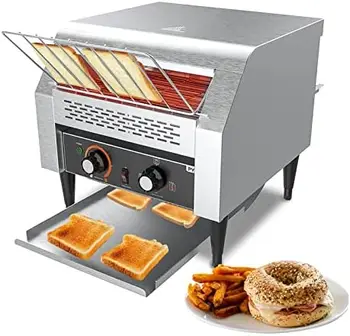 Ekmek kızartma makinesi Konveyör 150 dilim/h Restoran Ekmek Kızartma Makinesi Çörek Simit Ekmek Ağır Paslanmaz Çelik Konveyör Tost Makinesi