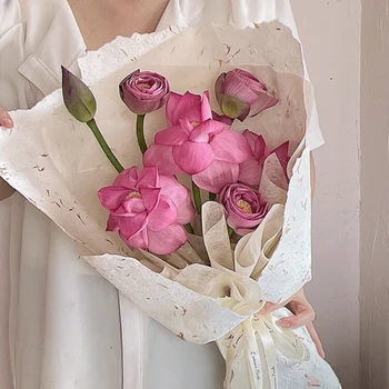 El yapımı Petal Ambalaj Kağıdı Tatil Hediye Veren Buket Ambalaj Kağıdı Tek Çiçek Çiçek Ambalaj Malzemeleri Ambalaj