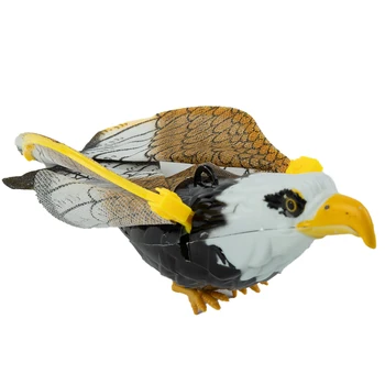 Elektrikli Gezinip Kartal Plastik Süspansiyon Kuş Modeli Bahçe Parkı Çiftlik Tehdit Kovma Avcılık Dekorasyon Araçları