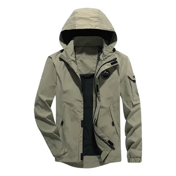 Erkek Ceket Büyük Boy Rüzgarlık Kapüşonlu Giyim Çok Cepler günlük ceketler Giyim Trençkot Artı Boyutu M-8XL