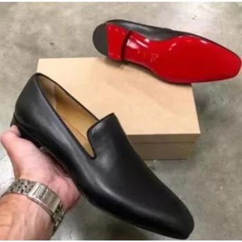 Erkek Iş Resmi Rahat Sivri Burun Küçük deri ayakkabı Kırmızı Tabanlar Içinde Yüksek artış Le Fu Ayakkabı Saç Stilisti PX161