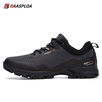 Erkek Kaymaz ve Aşınmaya Dayanıklı Dağ yürüyüş ayakkabıları Su Geçirmez Açık Spor Ayakkabı Rahat Erkek Ayakkabı Baasploa Yeni