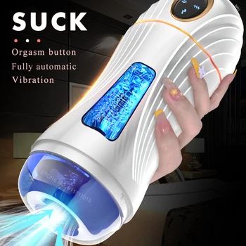 Erkek Masturbator Oyuncaklar Otomatik Emme mastürbasyon kupası Erkekler İçin Derin Boğaz Oral Vajina Emme Oral Seks Titreşimli Makine