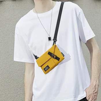 Erkek Mini çapraz askılı çanta, Cep Telefonları Ve Küçük Eşyaları Taşımak için Modaya Uygun Ve Hafif omuzdan askili çanta Sırt Çantası Veya Göğüs Çantası