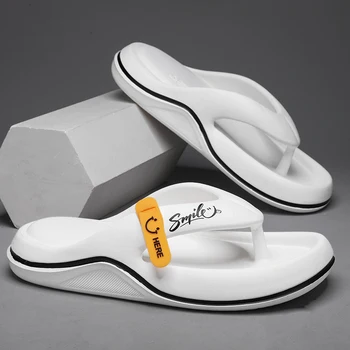 Erkek Platformu Flip Flop Yaz Yumuşak Taban EVA Terlik Erkekler için Açık Rahat plaj ayakkabısı Ev kaymaz Banyo Slaytlar Ayakkabı