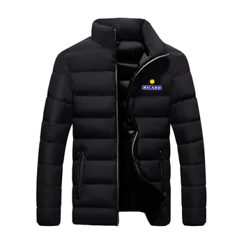Erkek RİCARD Logo Moda Trendi Fermuar pamuklu ceket Kış Kar Sıcak Tarzı erkek Marka Klasik Üst Ceket chaqueta hombre 2023