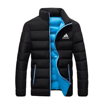Erkek rüzgarlık erkek ceket ve ceket Kış erkek 2023 yeni erkek sıcak standı yaka ince kış fermuarlı ceket
