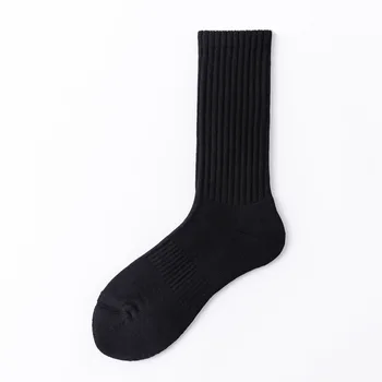 Erkek çorapları Yaz ince tam saf pamuk koku geçirmez orta tüp siyah ve beyaz düz renk antibakteriyel nefes
