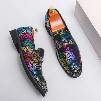 Erkekler için yeni Loafer'lar Slip-On Yuvarlak Ayak Erkek Resmi Ayakkabı El Yapımı Ayakkabı Ücretsiz Kargo ile Erkekler için Boyutu 38-46