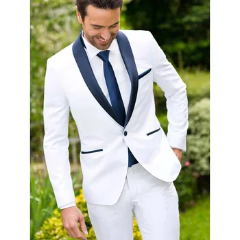 Erkekler için zarif Takım Elbise Düğün Damat Resmi Akşam Yemeği Smokin 2 Parça Takım Elbise Slim Fit Moda Şal Yaka Erkek Blazer Ceket Pantolon 2023