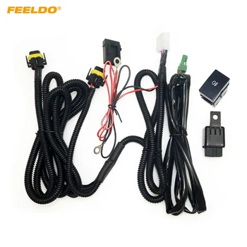 FEELDO Otomatik Sis Lambası Kablo Demeti Soket Anahtarı LED Göstergeler Röle Honda City 14-18 H11 Tel Adaptör Kitleri