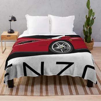 Ferrari Enzo Atmak Battaniye yumuşak peluş ekose kürk Atmak Battaniye battaniye kanepeler örme dekorasyon sıcak battaniye
