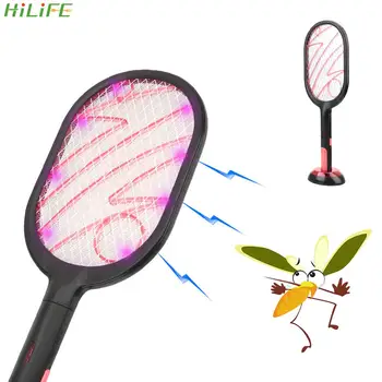 Fly Bug Killer Tuzak Zapper Ev Şarj Edilebilir Çift Modlu Böcek Raketi Sineklik USB Elektrikli sineklik
