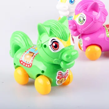 Geri çekin Renkli At Sarma Oyuncak Çocuk Ödülleri Çocuk Eğitici Oyuncaklar Hayvan Plastik Araba Çocuklar Doğum Günü Hediyeleri 2021