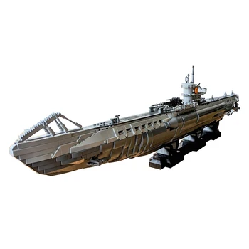 Gobrcks MOC U-Boat Tipi VIIC Almanya Denizaltı Askeri Serisi Denizaltı Tuğla DIY Montaj oyuncak inşaat blokları Hediye İçin