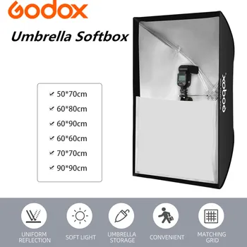 Godox Softbox Şemsiye 60×90cm 50×70cm 60cm 80cm 90cm 120cm Fotoğraf Aksesuarları Reflektör Fotoğraf Flaş Speedlight
