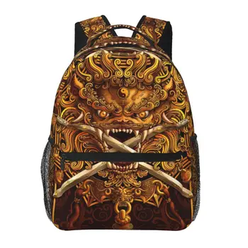 Goth Oni, Japon Şeytan Sırt Çantası Kız Erkek Seyahat RucksackBackpacks Genç okul çantası
