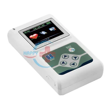 HC-H010 Taşınabilir holter EKG monitör 3-lead senkro analiz Tıbbi 24 saat Dinamik holter EKG monitör Sistemi