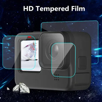 HD Temperli Cam GoPro Hero 11 10 9 Siyah Lens Ön Arka 9H Sert Ekran Koruyucu Video Kamera Aksesuarları