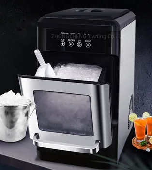 HZB-30N Buz makinesi ticari süt çay dükkanı küçük 30 kg / gün kahve makinesi düzensiz parçacık buz otomatik buz küpü makinesi