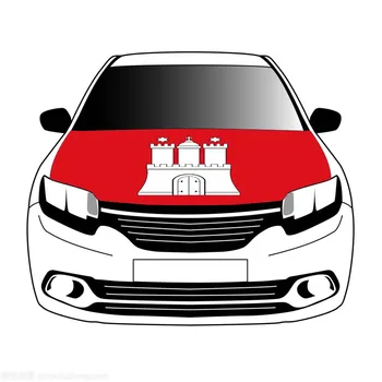 Hamburg bayrakları araba Kaputu kapağı 3. 3x5ft / 5x7ft %100 polyester, araba kaputu afişi
