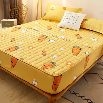 Havuç Yatak Örtüleri Elastik yatak çarşafı Karikatür Yatak Örtüsü Yastık Kılıfı Yatak Koruyucu Yatak Örtüsü Yatak Örtüsü Koruma Kapakları