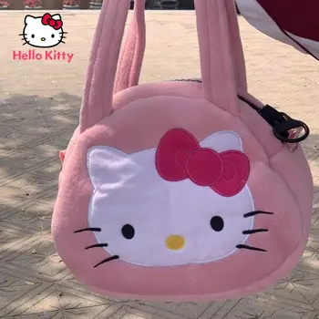 Hello Kitty Sevimli Büyük kapasiteli Tek omuz Çapraz Çanta pelüş çanta Öğrenci ÇantalaRıkızlar için uygun