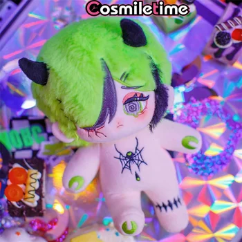 Hiçbir nitelikleri Canavar Yeşil Örümcek Şeytan Sevimli Peluş 20 cm Bebek Dolması giyinmek Cospslay Anime Oyuncak Şekil Xmas Hediyeler THTB