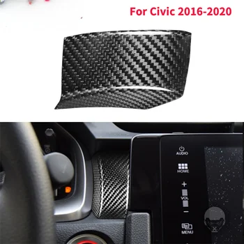 Honda Civic için 10th Gen 2016-2021 1 Adet Merkezi Kontrol Paneli Çıkartmaları Trim Çıkartmalar Araba tasarım İç Dekorasyon Macun Tarzı