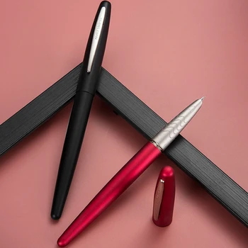 Hongdian HD-617G dolma kalem Kırmızı koi İridyum Ekstra İnce 0.38 mm Uç Metal Mürekkep Kalem Ofis İş Yazma okul malzemeleri