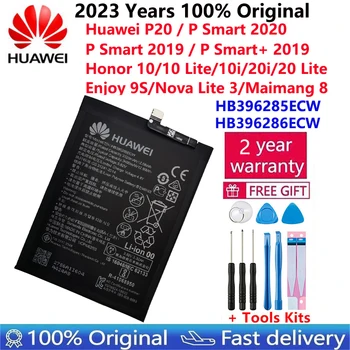 Huawei 100 % Orijinal 3400mAh HB396285ECW Pil İçin Huawei P20 Onur 10 İçin COL-AL00 COL-AL10 COL-TL00 COL-TL10 COL-L29 + Araçları