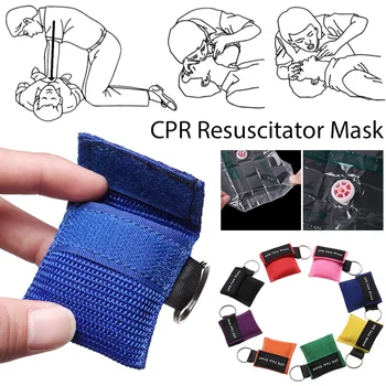 Ilk Yardım Yüz Maskesi Kalkanı Tek Kullanımlık CPR Resüsitatör Maskesi Solunum Maskeleri Ağız Nefes Tek yönlü Vana Acil Açık Araçları