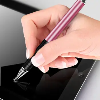 In 1 Stylus akıllı telefon tablet İçin Kalın İnce Çizim Kapasitif Kalem Evrensel Android Mobil Ekran Metal Not Dokunmatik Kalem